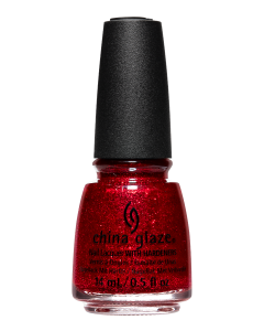 Front view of China Glaze bottle with black cap in shade Eat Your Heart Out