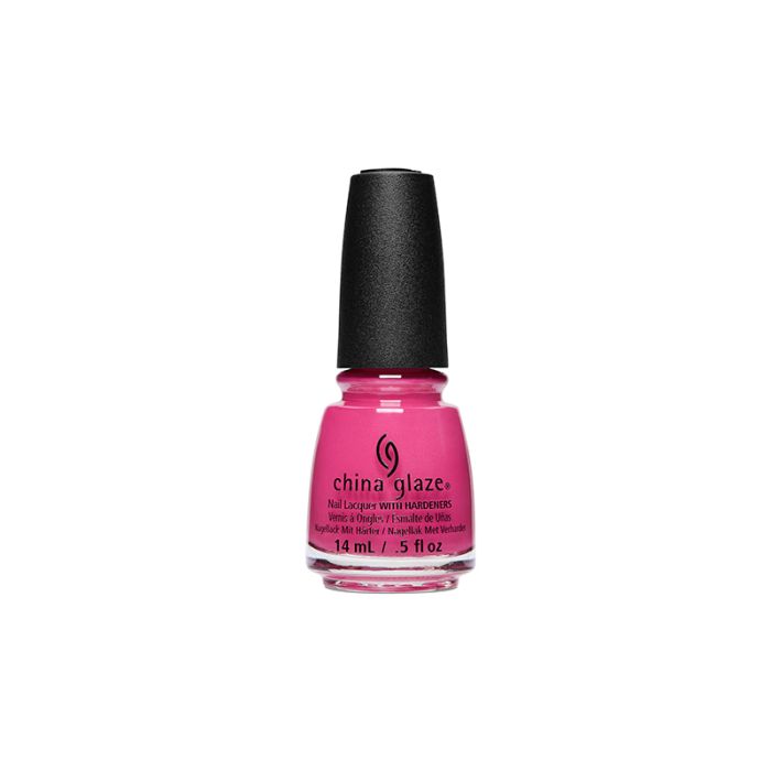 Front-facing China Glaze nail color bottle with label text in a Kiss My Sherbet Lips color variation