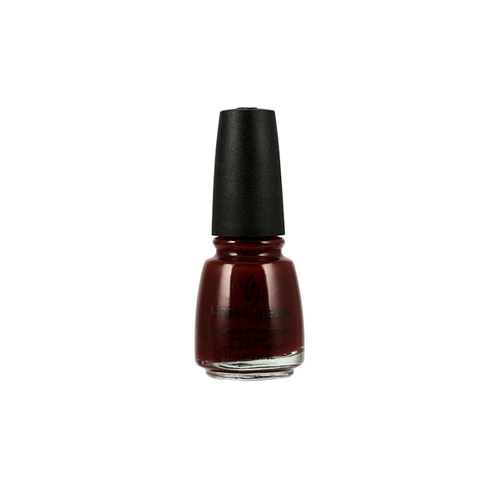 China Glaze nail polish bottle in Drastic color variant with 0.5-ounce size bottle in facing forward angle