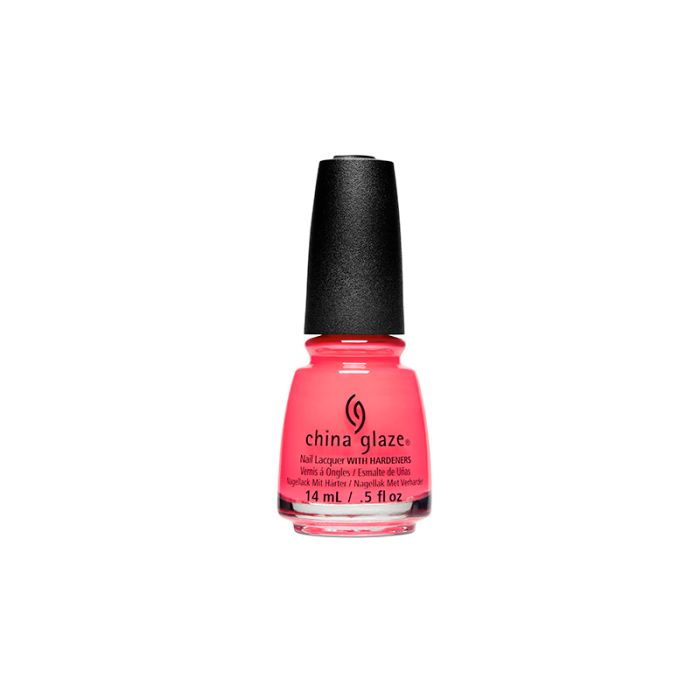 Pink 0.5-ounce capped bottle of nail polish from China Glaze in Sen-Set The Mood variant