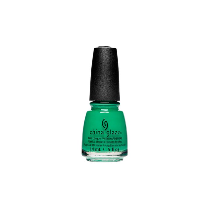 Front view of China Glaze Nail Lacquer collection with 0.5-ounce size in Emerald Bae color shade
