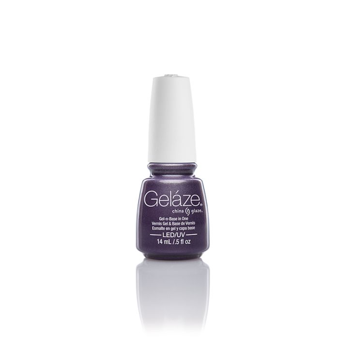 Gel coating of colorant for nails in a 0.5-ounce glass bottle from China Glaze - Gelaze in Avalanche variant