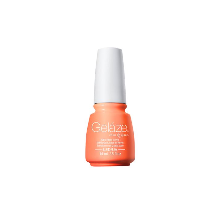 Gel polish with base coat bottle from China Glaze-Gelaze in Sun of a Peach color variant