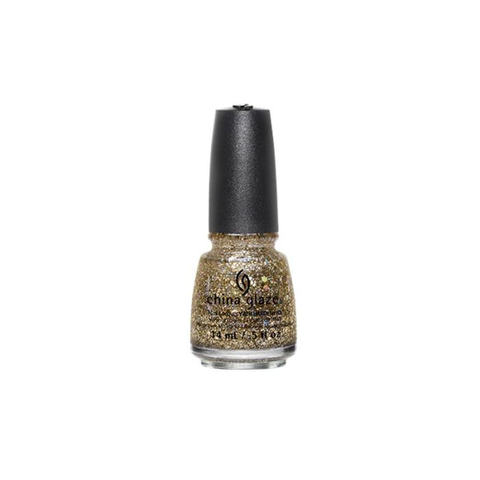 Front view of 0.5-ounce bottle of nail color from China Glaze in Bring on the bubbly shade