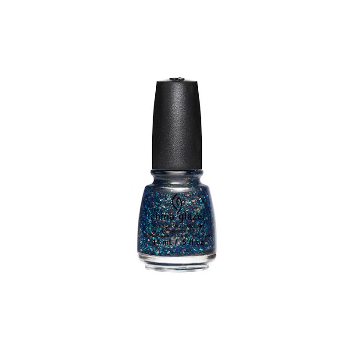 Nail polish bottle from China Glaze in Moonlight The Night shade color variant in facing forward position