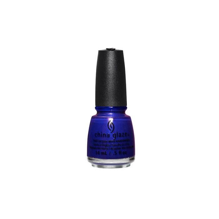 Deep blue nail lacquer bottle in Combat blue variant from China Glaze in 0.5-ounce size