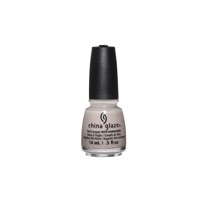 Front view of China Glaze Nail Lacquer in Dope Taupe shade 0.5-ounce capped bottle