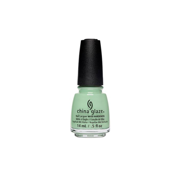 0.5-Ounce Bottle of nail polish in a light green shade from China Glaze Nail Lacquer collection in Spring Jungle variant