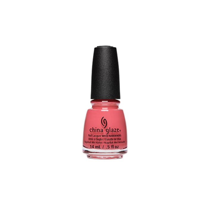 0.5-ounce capped Bright pink nail polish bottle from China Glaze in Can't Sandal This 