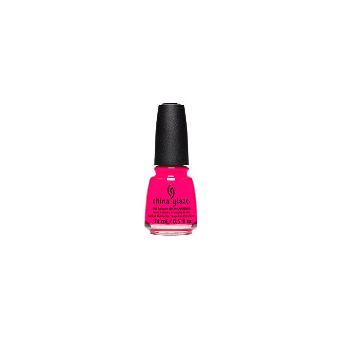 Capped 0.5-ounce China Glaze - Guava Mama nail lacquer with black cover cap