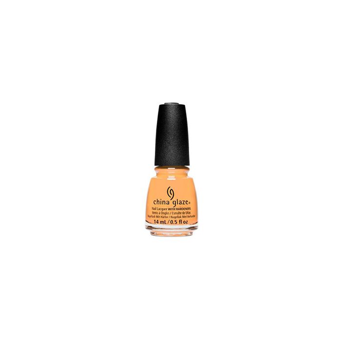 Front view of 0.5-ounce China Glaze nail lacquer bottle in Tangerine Heat variant
