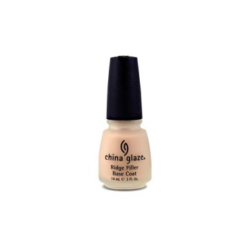 Frontage of 0.5-ounce Bottle of nail base coat in ridge filler variant from China Glaze