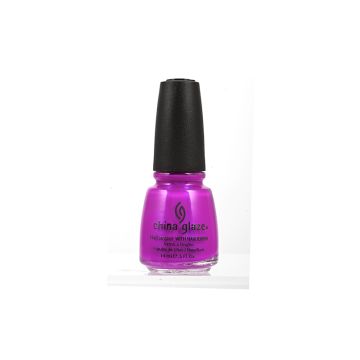 Frontage of 0.5-ounce nail lacquer from China Glaze with Purple Panic color variant