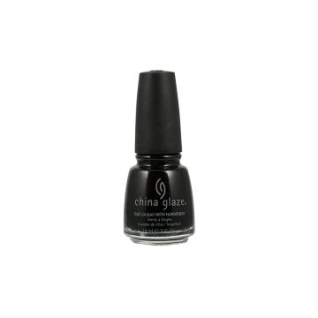 Front facing of a 0.5-ounce Black shade of a nail color from China Glaze with Liquid Leather  variant