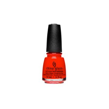 0.5-Ounce Bottle of China Glaze nail lacquer with Flame-Buoyant shade color variant