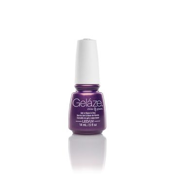 Comprehensive view of a nail top coat in 14ml size from China Glaze - Gelaze Nail Lacquer Collection with Coconut Kiss