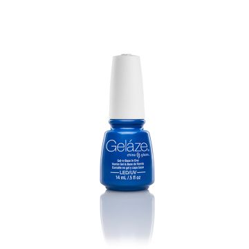 Front view of a 0.5-ounce bottle of China Glaze Gelaze in Splish Splash color variant