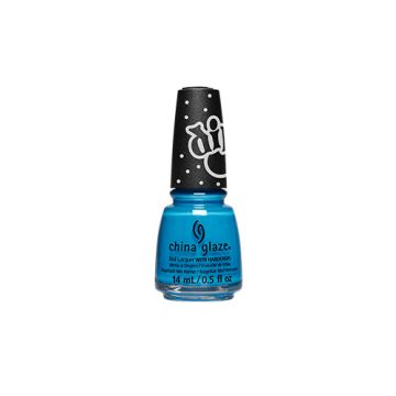 Expanded view of a capped 0.5-ounce nail polish of China Glaze in Blue Raspberry Ice variant