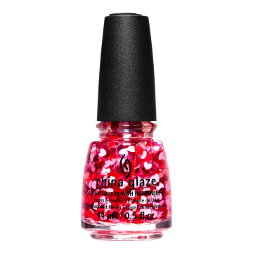 Front view of China Glaze bottle with black cap in shade Ruler of All Hearts
